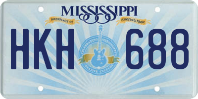 MS license plate HKH688