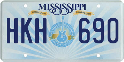 MS license plate HKH690