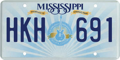 MS license plate HKH691