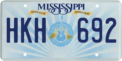 MS license plate HKH692