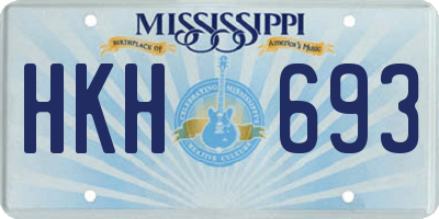 MS license plate HKH693