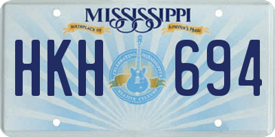 MS license plate HKH694