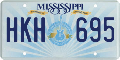 MS license plate HKH695