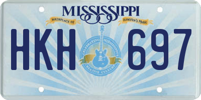 MS license plate HKH697