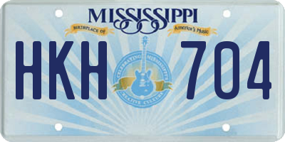 MS license plate HKH704