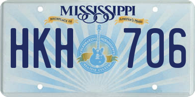 MS license plate HKH706