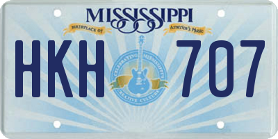 MS license plate HKH707