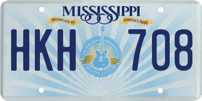 MS license plate HKH708