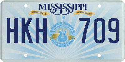 MS license plate HKH709