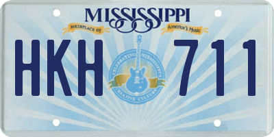 MS license plate HKH711