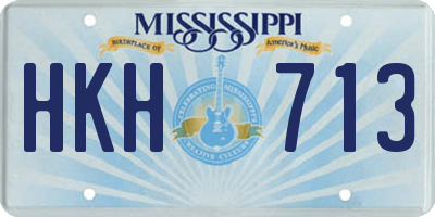 MS license plate HKH713