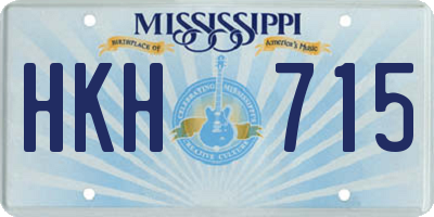 MS license plate HKH715