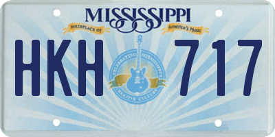 MS license plate HKH717