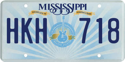 MS license plate HKH718