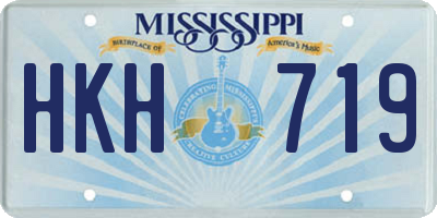 MS license plate HKH719