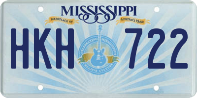 MS license plate HKH722