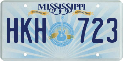 MS license plate HKH723