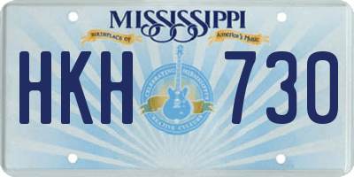 MS license plate HKH730