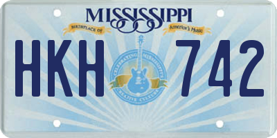 MS license plate HKH742