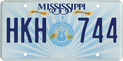 MS license plate HKH744
