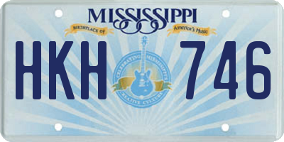 MS license plate HKH746