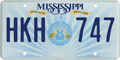 MS license plate HKH747