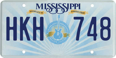MS license plate HKH748