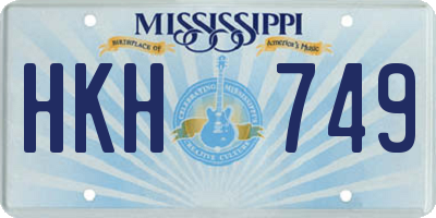 MS license plate HKH749