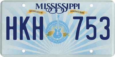 MS license plate HKH753