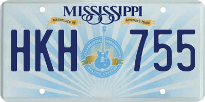 MS license plate HKH755