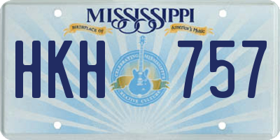 MS license plate HKH757
