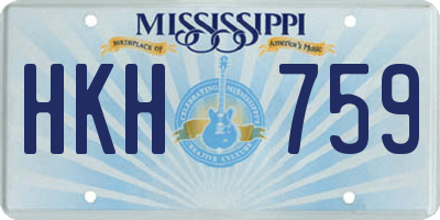 MS license plate HKH759