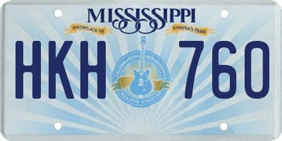 MS license plate HKH760