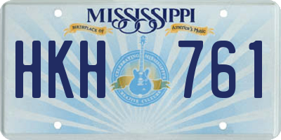 MS license plate HKH761