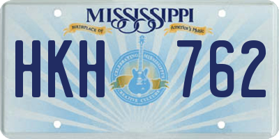 MS license plate HKH762