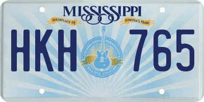 MS license plate HKH765