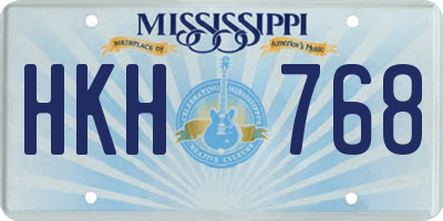 MS license plate HKH768
