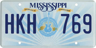 MS license plate HKH769