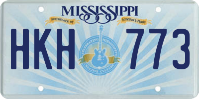 MS license plate HKH773