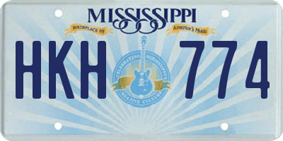 MS license plate HKH774