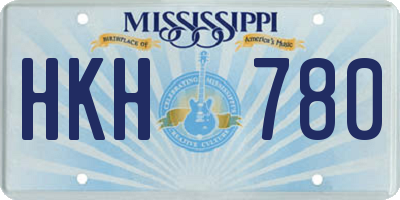 MS license plate HKH780