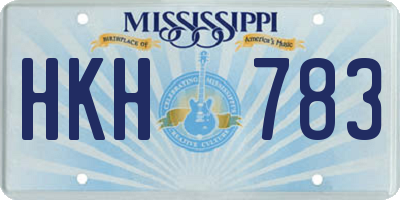 MS license plate HKH783