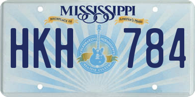 MS license plate HKH784