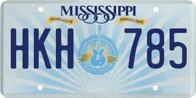 MS license plate HKH785
