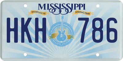 MS license plate HKH786