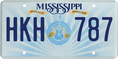 MS license plate HKH787