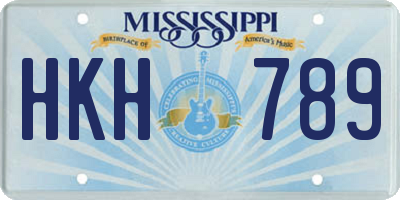 MS license plate HKH789