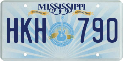 MS license plate HKH790