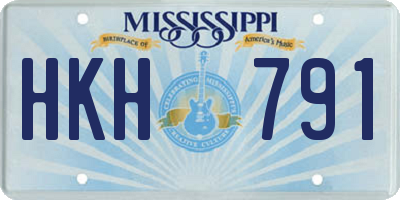 MS license plate HKH791