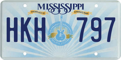 MS license plate HKH797